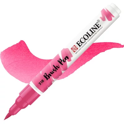 Talens Ecoline Brush Pen markere acuarelă cu vârf pensulă   - 318, carmine