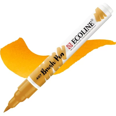 Talens Ecoline Brush Pen markere acuarelă cu vârf pensulă   - 407, deep ochre