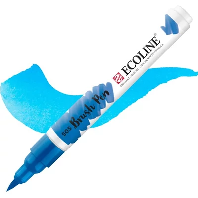 Talens Ecoline Brush Pen markere acuarelă cu vârf pensulă   - 505, ultramarine light