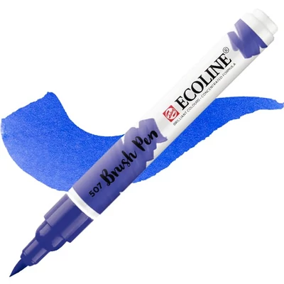 Talens Ecoline Brush Pen markere acuarelă cu vârf pensulă   - 507, ultramarine violet
