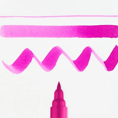 Talens Ecoline Brush Pen markere acuarelă cu vârf pensulă   - 545, red violet