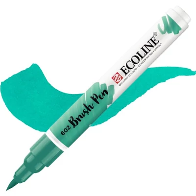 Talens Ecoline Brush Pen markere acuarelă cu vârf pensulă   - 602, deep green