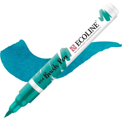 Talens Ecoline Brush Pen markere acuarelă cu vârf pensulă   - 654, fir green