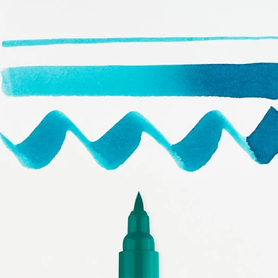 Talens Ecoline Brush Pen markere acuarelă cu vârf pensulă   - 654, fir green