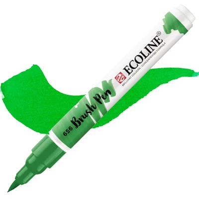 Talens Ecoline Brush Pen markere acuarelă cu vârf pensulă   - 656, forest green