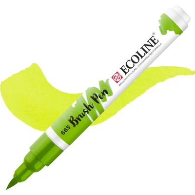 Talens Ecoline Brush Pen markere acuarelă cu vârf pensulă   - 665, spring green