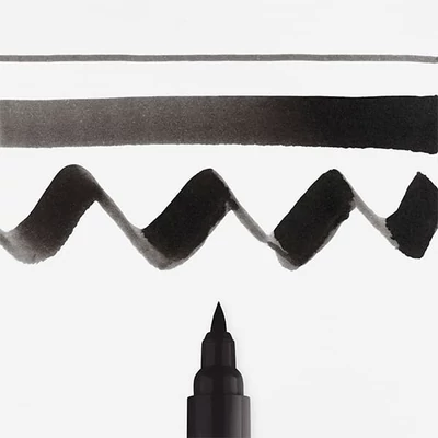Talens Ecoline Brush Pen markere acuarelă cu vârf pensulă   - 700, black