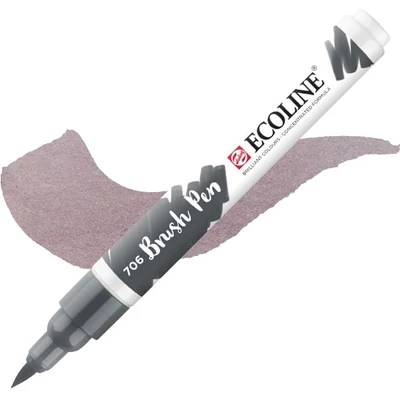 Talens Ecoline Brush Pen markere acuarelă cu vârf pensulă   - 706, deep grey