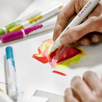 Talens Ecoline Brush Pen Set markere pensulă acuarelă - 10 buc, Pastel