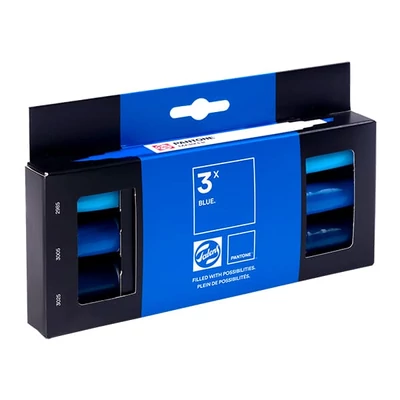 Talens Pantone marker pensulă  cu două vârfuri în set   - 3 buc, Blue