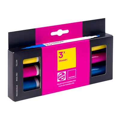 Talens Pantone Set markere pensulă cu două vârfuri   - 3 buc, Primary