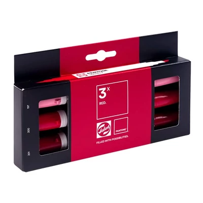 Talens Pantone marker pensulă  cu două vârfuri în set   - 3 buc, Red