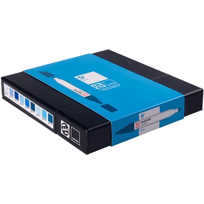 Talens Pantone marker pensulă  cu două vârfuri în set   - 9 buc, Blue
