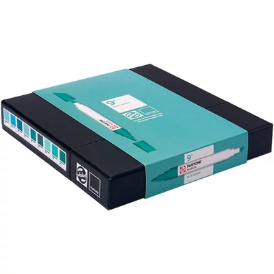 Talens Pantone marker pensulă  cu două vârfuri în set   - 9 buc, Blue green