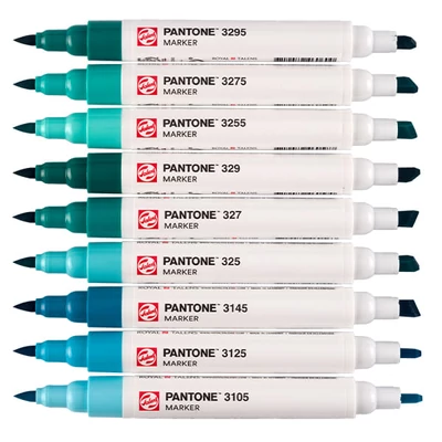 Talens Pantone marker pensulă  cu două vârfuri în set   - 9 buc, Green