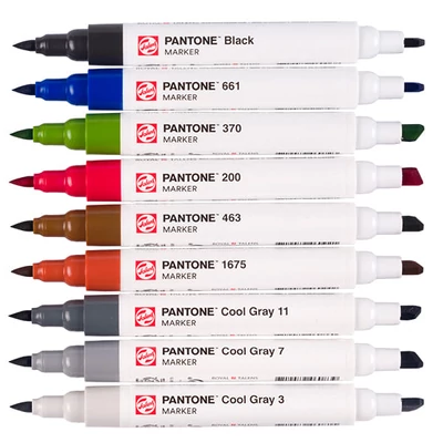 Talens Pantone marker pensulă  cu două vârfuri în set   - 9 buc, City