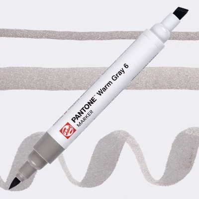 Talens Pantone marker pensulă  cu două vârfuri  - warm gray 6