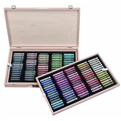 Set crete pastel uscat Rembrandt - 150 buc, cutie din lemn