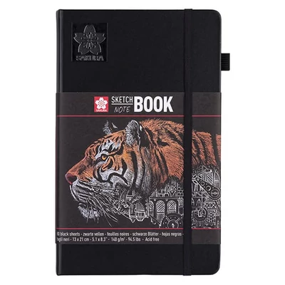 Sakura Sketch/note book caiet de schițe  hârtie neagră - 13x21 cm