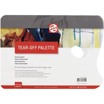 Bloc paletă de pictură pe hârtie Tear-Off Talens, 36 coli - 25x35 cm