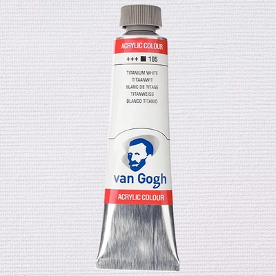 Talens Van Gogh vopsea acrilică, 40 ml - 105, titanium white