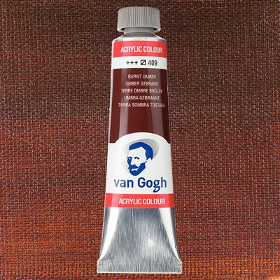 Talens Van Gogh vopsea acrilică, 40 ml - 409, burnt umber