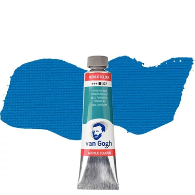 Talens Van Gogh vopsea acrilică, 40 ml - 522, turquoise blue