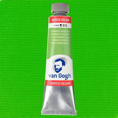 Talens Van Gogh vopsea acrilică, 40 ml - 618, permanent green light