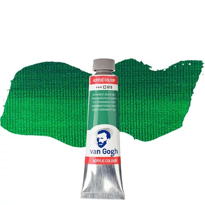 Talens Van Gogh vopsea acrilică, 40 ml - 619, permanent green deep