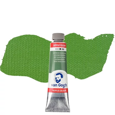 Talens Van Gogh vopsea acrilică, 40 ml - 668, chromium oxide green