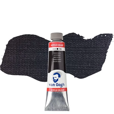 Talens Van Gogh vopsea acrilică, 40 ml - 735, oxide black