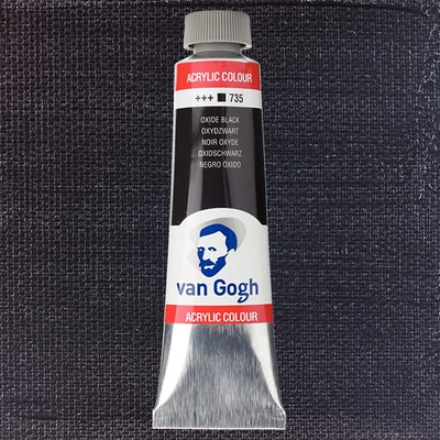 Talens Van Gogh vopsea acrilică, 40 ml - 735, oxide black