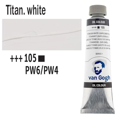 Talens Van Gogh Culori ulei, 40 ml - 105, titanium white