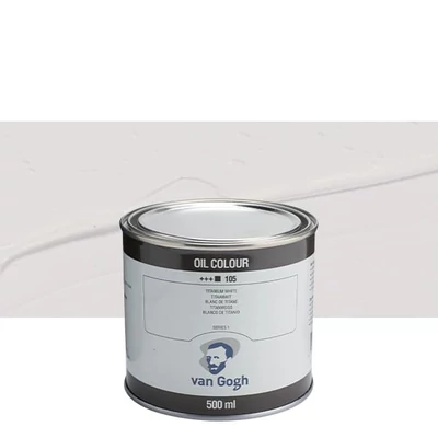 Vopsea de ulei Talens Van Gogh, 500 ml - 105, titanium white