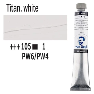 Talens Van Gogh culori în ulei, 60ml - 105, titanium white