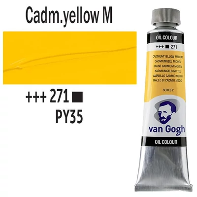 Talens Van Gogh Culori ulei, 40 ml - 271, cadmium yellow medium