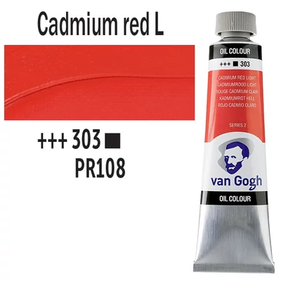 Talens Van Gogh Culori ulei, 40 ml - 303, cadmium red light