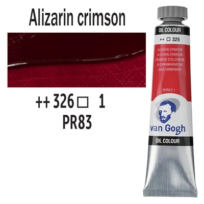 Talens Van Gogh Culori ulei, 20 ml - 326, alizarin crimson