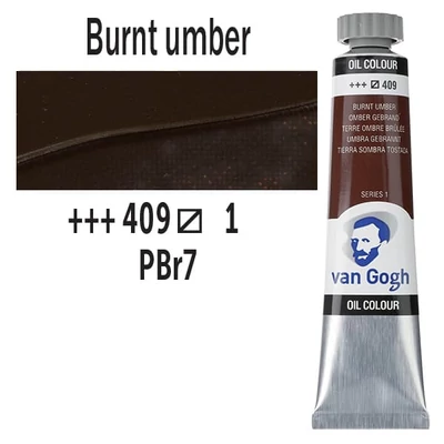 Talens Van Gogh Culori ulei, 20 ml - 409, burnt umber
