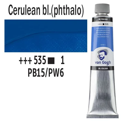 Talens Van Gogh Culori ulei, 200 ml - 535, cerulean blue (phthalo)