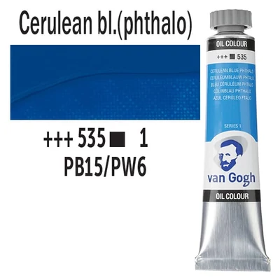 Talens Van Gogh Culori ulei, 20 ml - 535, cerulean blue (phthalo)