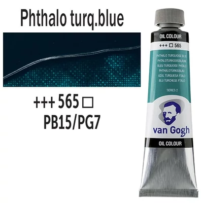 Talens Van Gogh Culori ulei, 40 ml - 565, phthalo turquoise blue