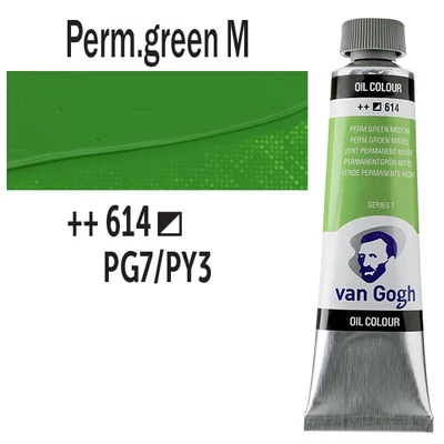 Talens Van Gogh Culori ulei, 40 ml - 614, permanent green medium