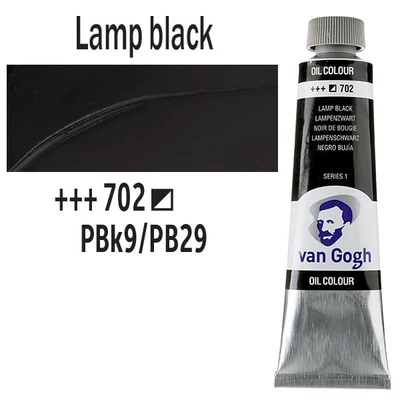 Talens Van Gogh Culori ulei, 40 ml - 702, lamp black