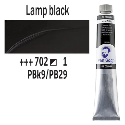 Talens Van Gogh culori în ulei, 60ml - 702, lamp black