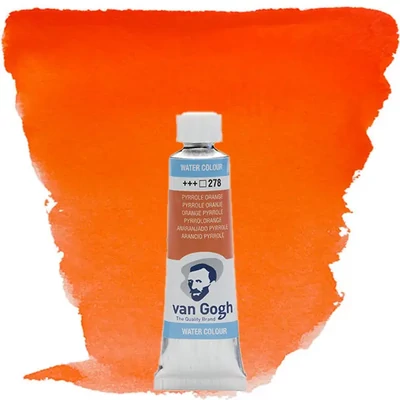 Culori acuarelă Talens Van Gogh în tub, 10 ml - 278, pyrrole orange