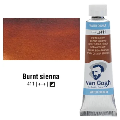 Culori acuarelă Talens Van Gogh în tub 10 ml - 411, burnt sienna