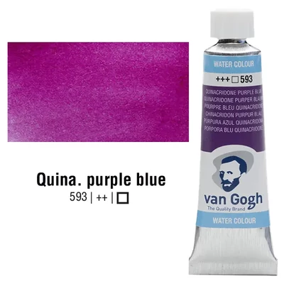 Culori acuarelă Talens Van Gogh în tub, 10 ml - 593, quinacridone purple blue