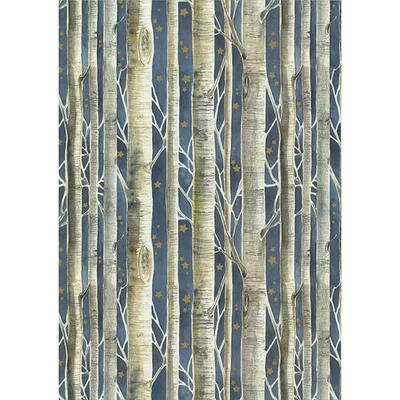 hârtie  de decoupage Tassotti - mesteacan la miezul noptii