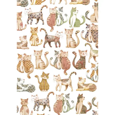 Hârtie de decoupage Tassotti - pisici